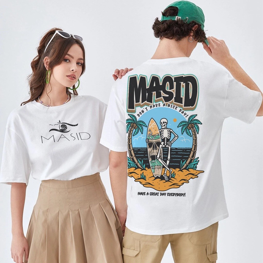 【COD】COD Trendy Local Clothing Oversize White T shirt Unisex Casual Tops for Men Women