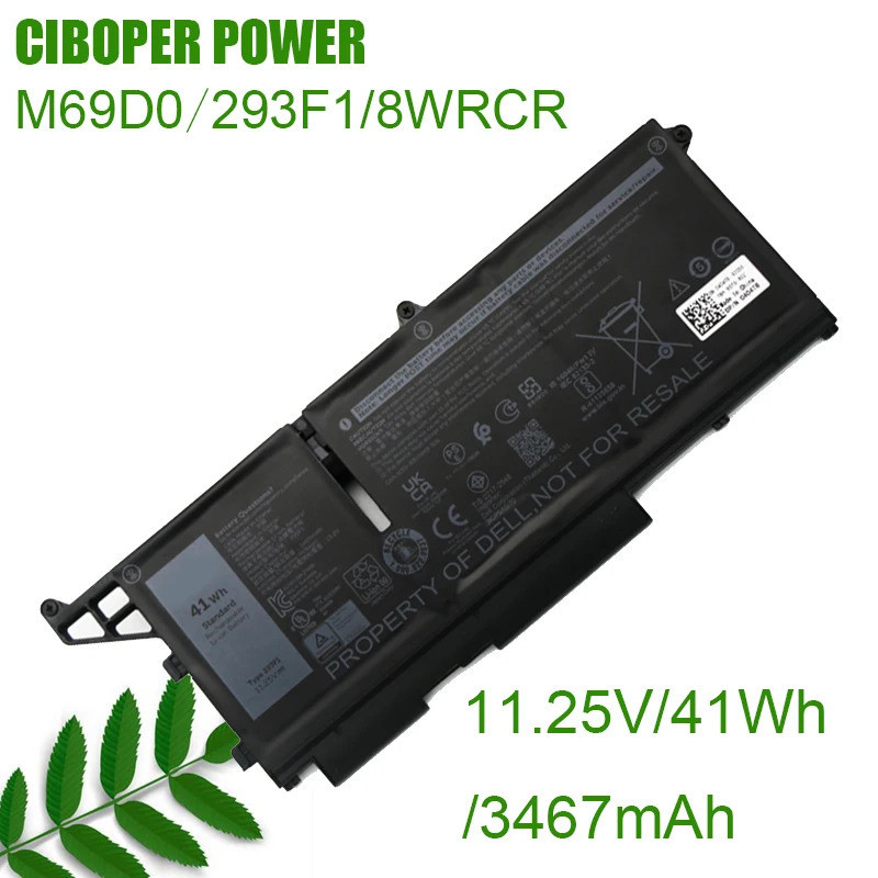 CP แบตเตอรี่แล็ปท็อปของแท้ M69D0 293F1 11.25V/41Wh/3467MAh สำหรับ8WRCR01VX5 404T8 51R71