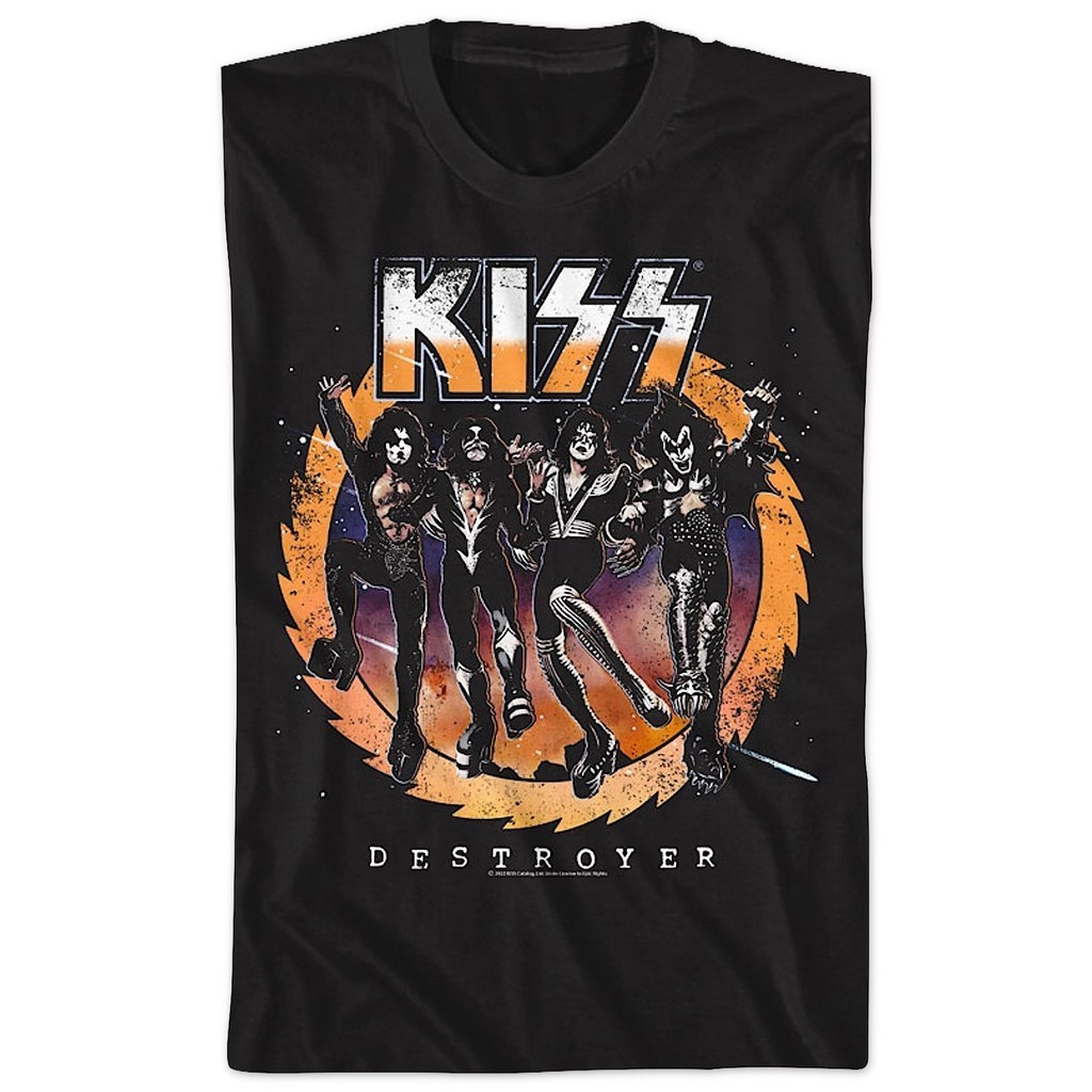 【High quality】Retro Destroyer KISS T-Shirt