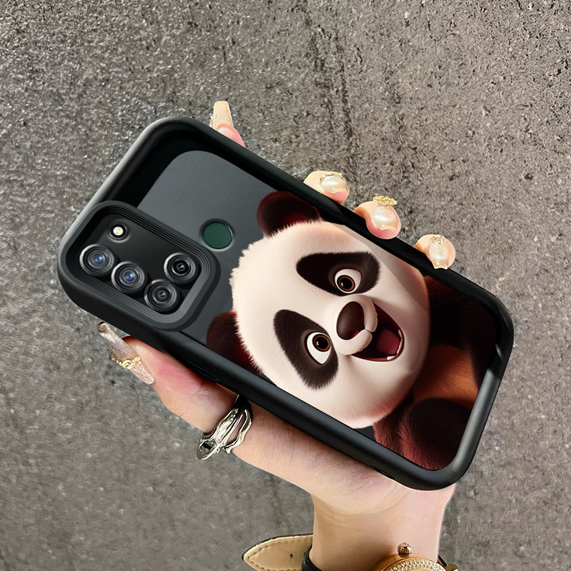 เคสสำหรับ Realme 7i Realme C17 เคสครอบป้องกันหมีแพนด้าน่ารัก