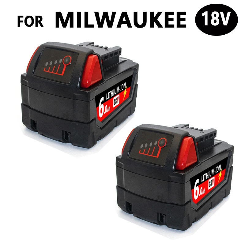 ใหม่18V สำหรับ Milwaukee M18 M18B6 18V XC 6Ah 12Ah 9Ah Li-Ion แบตเตอรี่48-11-1860 48-11-1815 48-11-1850/แบตเตอรี่แบบชาร์