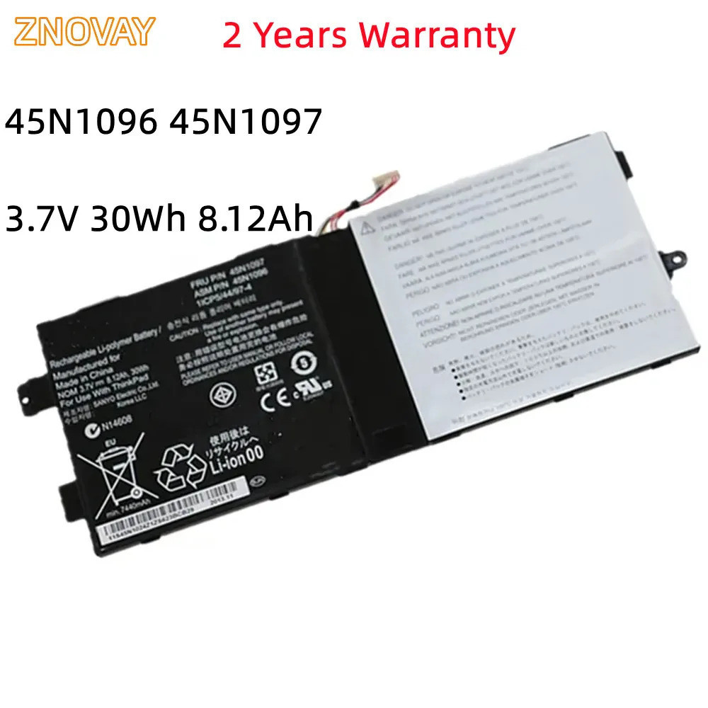 ZNOVAY 45N1097 3.7V 30Wh/8120MAh แบตเตอรี่สำหรับ Lenovo ThinkPad Tablet 2 1ICP5/44/974 Series 45N109