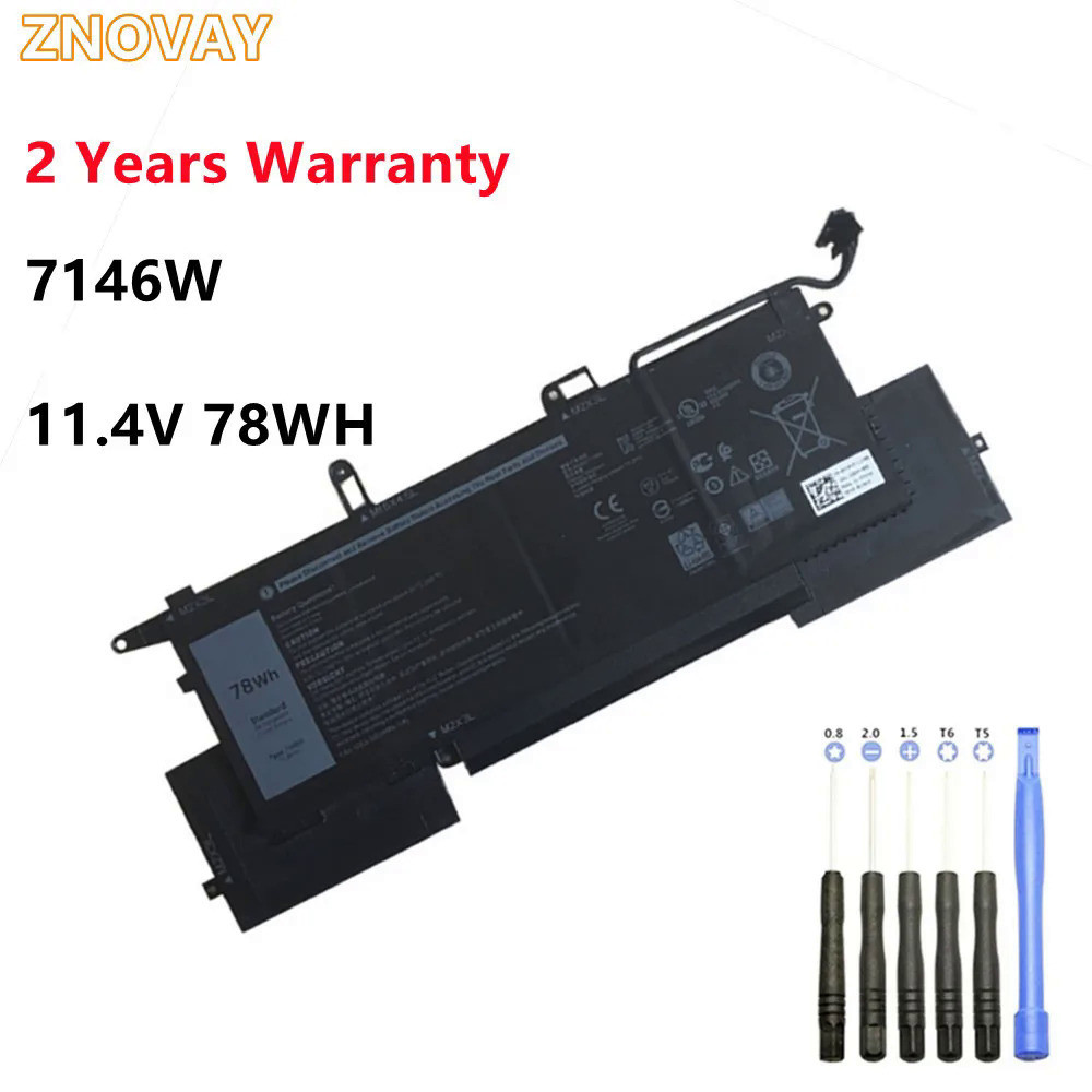 ZNOVAY 7146วัตต์แบตเตอรี่แล็ปท็อปสำหรับ Dell Latitude 7400 E7270 E7260โน๊ตบุ๊ค0C76H7 08W3YY 2K0CK 11