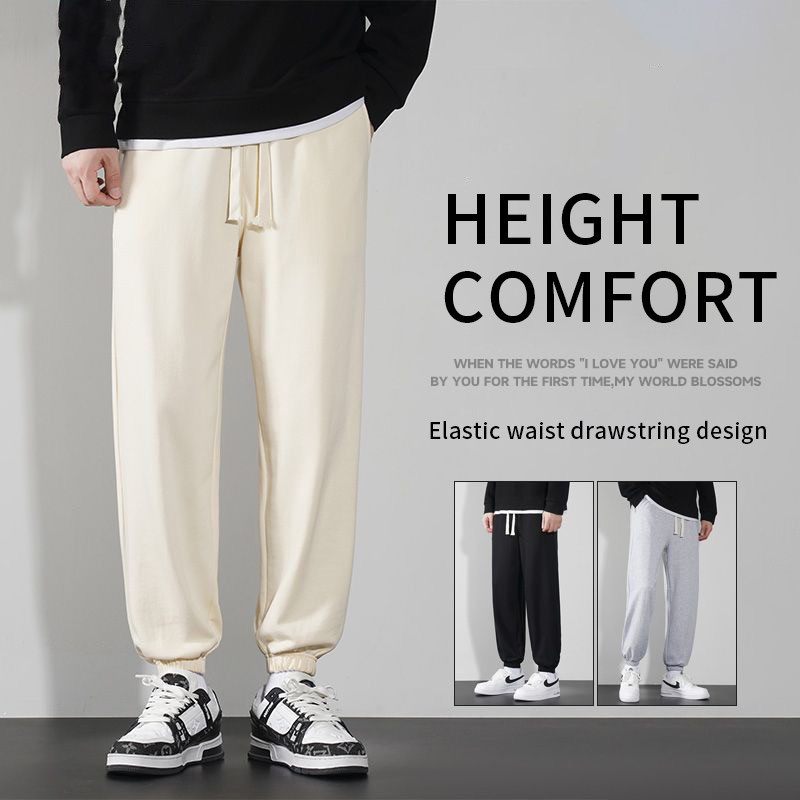 【COD】Jogger Pants for Men Loose Khaki Corduroy Pants Diagonal Sport Stretch Pants Men Wide Leg Pants