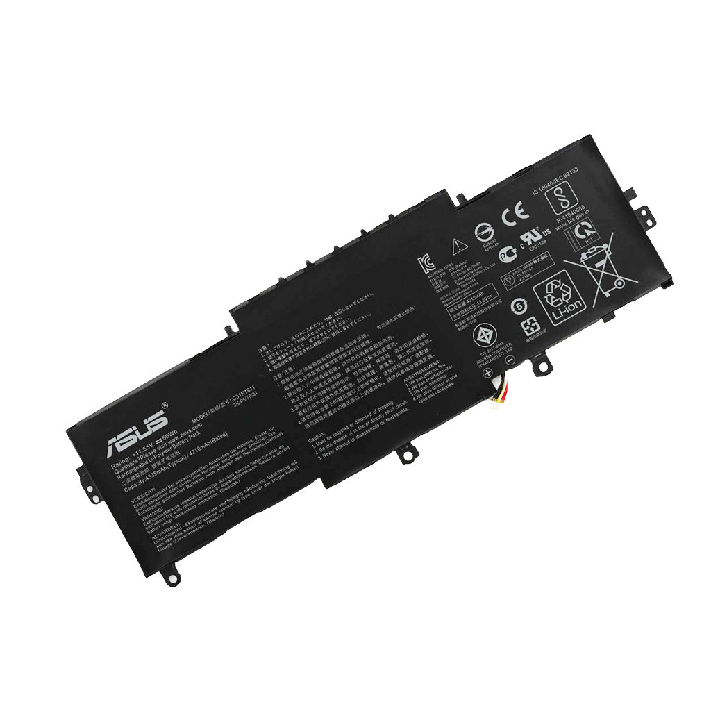แบตเตอรี่โน๊ตบุ๊ค(แท้) C31N1811 สำหรับ ASUS BX433FN UX433FN-2S For ZenBook 14 UX433F UX433FA-A5046R 0B200-03080000 BA