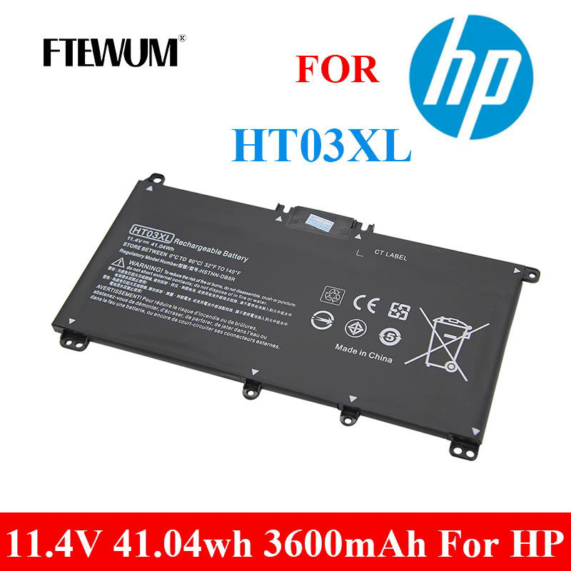 11.4V 3600MAh 41.04MAh แบตเตอรี่แล็ปท็อป HT03XL สำหรับ HP Pavilion 14-CE0001LA 14-CE0014TU HSTNN-LB8