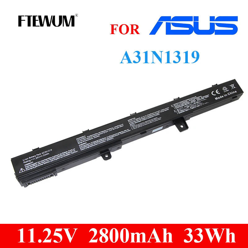 A31N1319 2800MAh 11.25V แบตเตอรี่แล็ปท็อป33Wh สำหรับ ASUS X551C X551CA X551M A41N1308 X45LI9C YU1200
