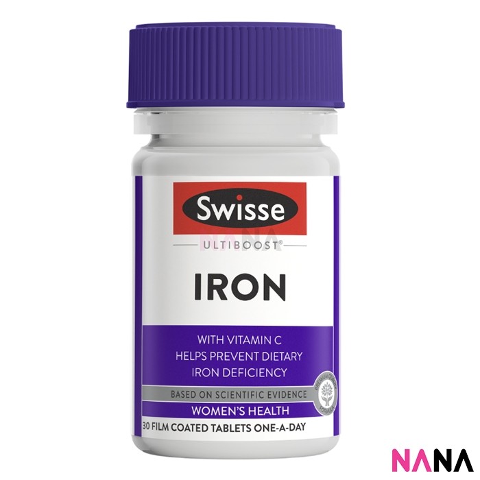 Swisse Ultiboost Iron 30 Tablets อัลตร้าบูส ธาตุเหล็ก 30 เม็ด (หมดอายุ:01 2027)