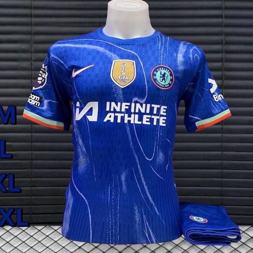 ชุดฟุตบอล (เสื้อพร้อมกางเกง) ทีมเชลซี ชุดสาม เกรดแฟนบอล 2024/25 Full Option