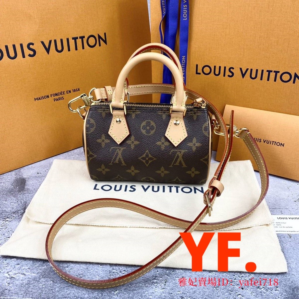 มือสอง] LV NANO SPEEDY M81085 super mini Pillow bag/crossbody bag/handbag/Boston bag