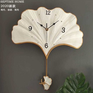 ✤ใหม่โมเดิร์น Ginkgo Leaf Swing Wall นาฬิกาแฟชั่นนาฬิกาบุคลิกภาพ Creative Resin Home Mute นาฬิกาควอตซ์