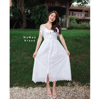 MyWay Brand :Dress ชุดเดรส Lace Sweet Dress ชุดเดรส  👋เลื่อนดูขนาดที่รูปสุดท้ายน้า