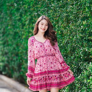 MyWay Brand :Dress ชุดเดรส Boho Two Tone  👋เลื่อนดูขนาดที่รูปสุดท้ายน้า