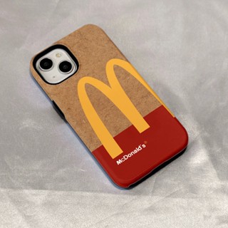 เคสโทรศัพท์มือถือ กระดาษคราฟท์ กันกระแทก ลาย McDonalds สําหรับ Apple Iphone 13 14Promax