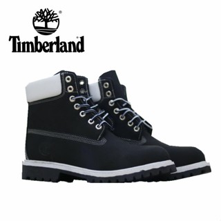 Timberland Nubuck รองเท้าบูทหนัง ข้อสูง กันความเมื่อยล้า สีดํา สีขาว สไตล์คลาสสิก ใช้งานกลางแจ้ง ไซซ์ 36-46