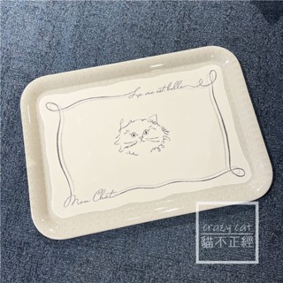 ◇⊕NITORI New Meow Tray แมวถาดจานสีขาว