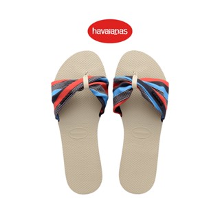 Havaianas รองเท้าแตะผู้หญิง You St. Tropez Sandals - Beige/Navy Blue รุ่น 41407148009CMNY (รองเท้าแตะ รองเท้าผู้หญิง รองเท้าแตะหญิง)