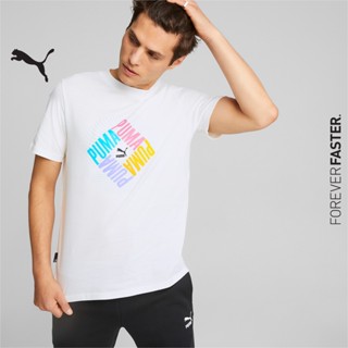 PUMA PRIME/SELECT - เสื้อยืดคอกลมผู้ชาย SWxP Graphic Tee สีขาว - APP - 53565802