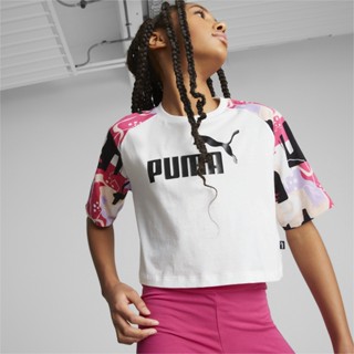 PUMA KIDS - เสื้อยืดเด็กโตพิมพ์ลาย Essentials+ Street Art สีขาว - APP - 67350702