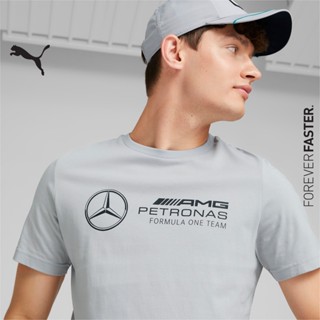 PUMA AUTO - เสื้อยืดผู้ชาย Mercedes-AMG Petronas Motorsport F1 Essentials Logo สีเทา - APP - 53644702