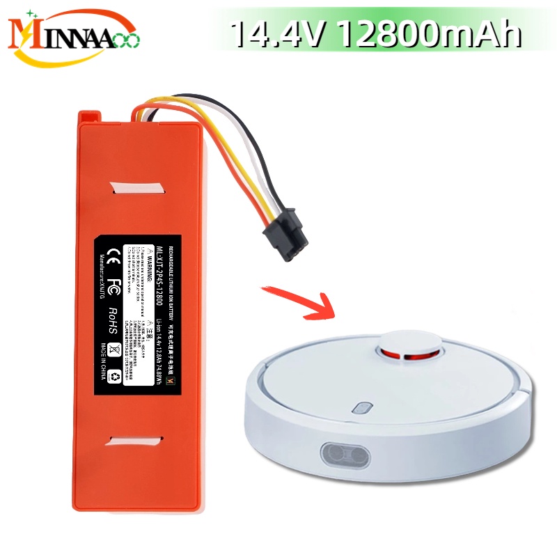 ของแท้เปลี่ยนแบตเตอรี่ BRR-2P4S-5200D สำหรับ XIAOMI 1วินาที1ST Roborock SDJQR01RR กวาดซับเครื่องดูดฝุ่นหุ่นยนต์12800มิลล