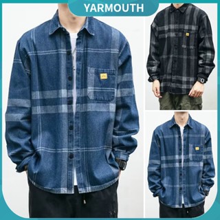 Yyr_ เสื้อพิมพ์ลายสก๊อต สําหรับผู้ชาย