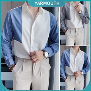 Yyr_ เสื้อเชิ้ต คอปก สไตล์นักธุรกิจ