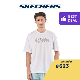 Skechers สเก็ตเชอร์ส เสื้อยืดแขนสั้นผู้ชาย Men Short Sleeve Tee - SL22Q4M292-0019