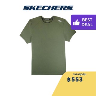 Skechers สเก็ตเชอร์ส เสื้อยืดวิ่งแขนสั้นผู้ชาย Men Running Tee Apparel - SP22Q4M428-008B