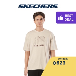 Skechers สเก็ตเชอร์ส เสื้อยืดแขนสั้นผู้ชาย Men Short Sleeve Tee - SL22Q4M289-01LU