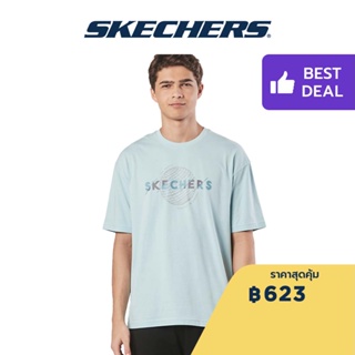 Skechers สเก็ตเชอร์ส เสื้อยืดแขนสั้นผู้ชาย Men Short Sleeve Tee - SL22Q4M288-003K