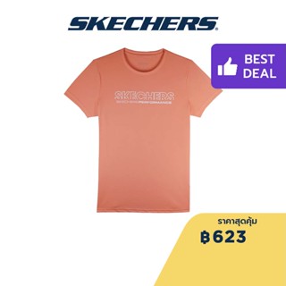 Skechers สเก็ตเชอร์ส เสื้อยืดวิ่งแขนสั้นผู้หญิง Women Running Tee Apparel - SP22Q4W384-LTCR