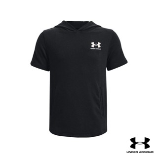 Under Armour UA Boys Rival Terry Short Sleeve Hoodie อันเดอร์ อาร์เมอร์ เสื้อออกกำลังกายสำหรับเทรนนิ่ง สำหรับเด็กผู้ชาย