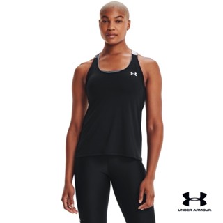 Under Armour UA Womens HeatGear® Armour Wordmark Double Strap Tank อันเดอร์ อาเมอร์ เสื้อกล้ามออกกำลังกาย สำหรับผู้หญิง