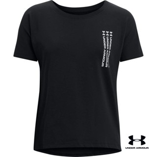 Under Armour UA  Womens Repeat Wordmark Graphic T-Shirt อันเดอร์ อาเมอร์ เสื้อยืด สำหรับผู้หญิง