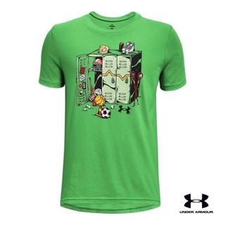 Under Armour UA Boys Sports Locker Short Sleeve อันเดอร์ อาร์เมอร์ เสื้อออกกำลังกายสำหรับเด็กผู้ชาย