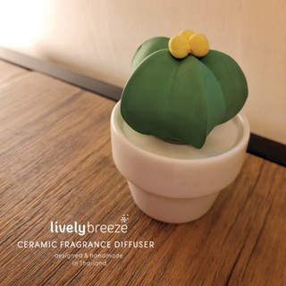 LIVELY BREEZE เครื่องหอมเซรามิกรูปกระบองเพชรดาวi(s) Mini Star cactus HAND MADE in THAILAND