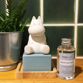 LIVELY BREEZE เครื่องหอมเซรามิกรูปมูมิน ลิขสิทธิ์แท้ พร้อมน้ำหอม 60 มล.  MOOMIN Ceramic Fragrance Diffuser set