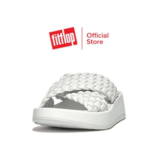 FITFLOP F MODE WOVEN-LEATHER CROSS รองเท้าแตะผู้หญิง รุ่น FW8-A45 สี BLUE