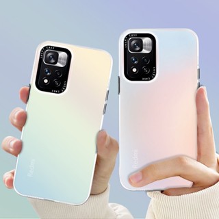 ใหม่ เคสโทรศัพท์มือถือ ไล่โทนสี เลเซอร์ออโรร่า กันกระแทก สําหรับ Redmi note11 note11pro 11Tpro