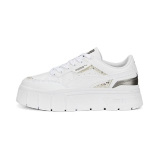 PUMA EVOLUTION - รองเท้าผ้าใบผู้หญิง Mayze Stack SQ Sneakers Women สีขาว - FTW - 38627101