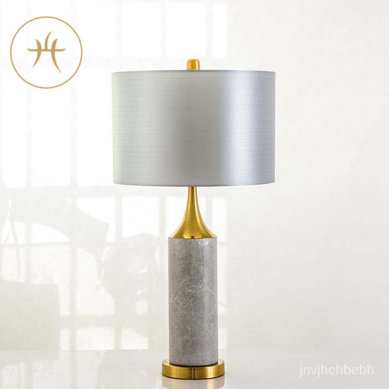 Simple Post-Modern Light Luxury Gray Marble Table Lamp Creative Showroom Living Room Coffee Table Fr