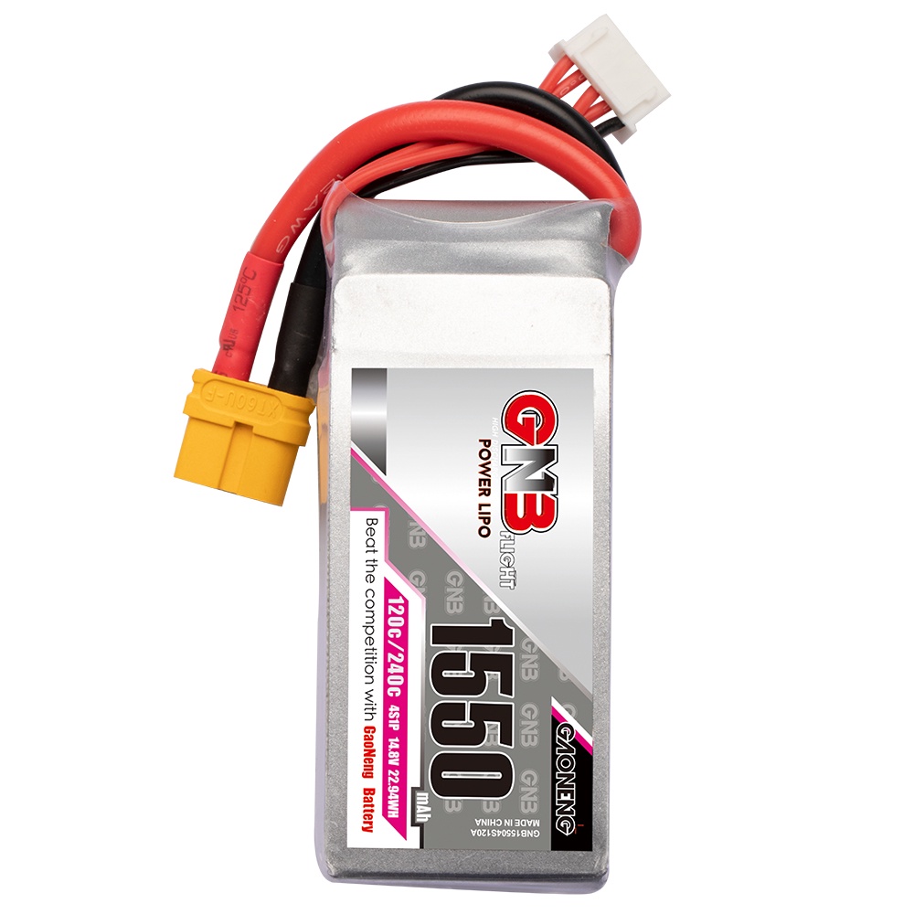 ✰GNB GAONENG 4S 1550mah 14.8V 120C 240C XT60 for RC FPV Drone Racing LiPo battery
