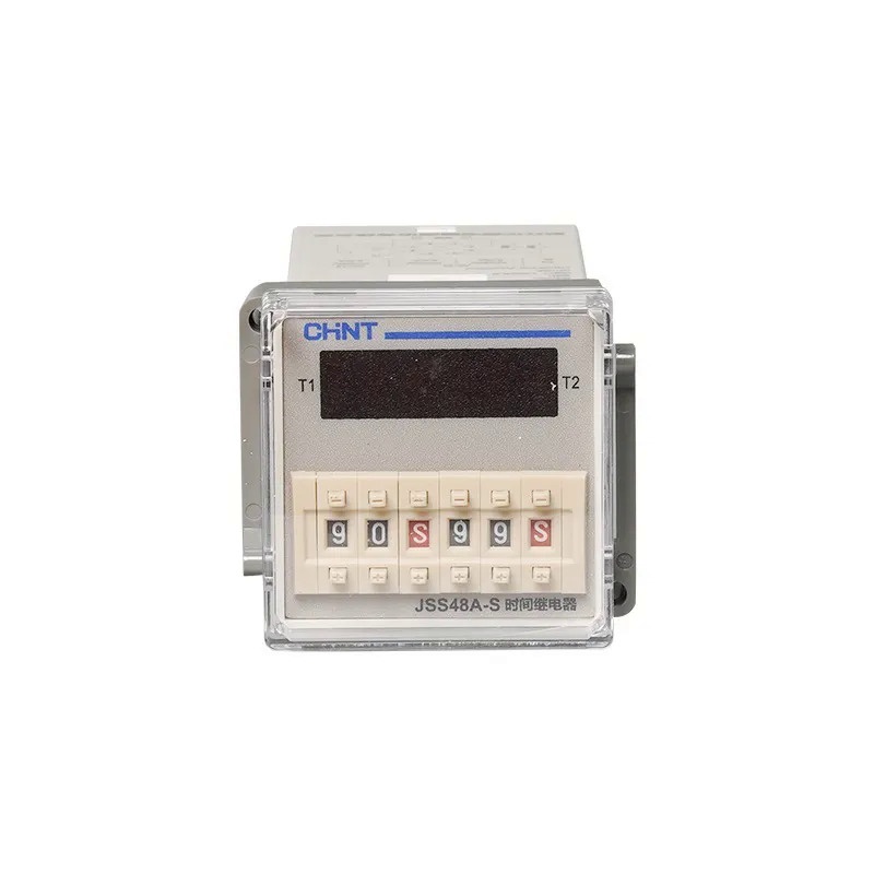 Original CHINT JSS48A-S JSS48A JSS48A-11 JSS48A-2Z DH48S-S ดิจิตอลจอแสดงผลรอบควบคุมเวลารีเลย์ AC 220V 380V DC 24V 48V