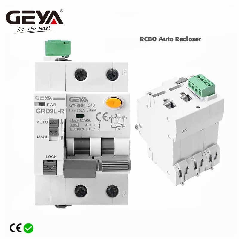 GEYA RCBO อัตโนมัติ Self-Reclosing อุปกรณ์ Differential Circuit Breaker พร้อม Overcurrent Protection Smart Breaker 230VA