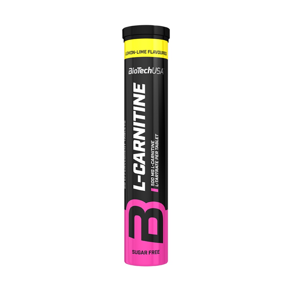 BioTechUSA L-Carnitine Effervescent Lemon 20Tabl/Pcs. (แอล-คาร์นิทีน ชนิดเม็ดฟู่รสเลม่อน) Fat burner เผาพลาญไขมัน