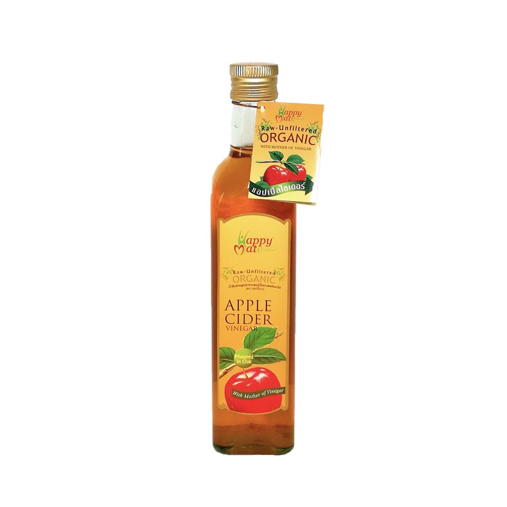 BIG SALE! 🎯 แฮปปี้เมท น้ำส้มสายชูจากแอปเปิ้ล500มล. 🌸 Happy Mate Apple Cider Vinegar 500ML.