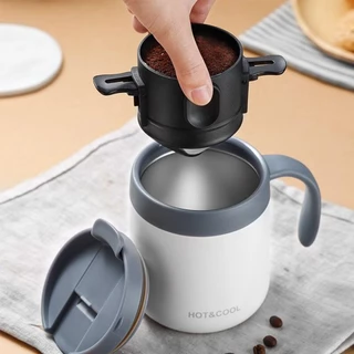 INK CAFE ที่กรองดริปกาแฟ สแตนเลส แบบพับได้ พกพา Dripper Stainless Steel JZ3E