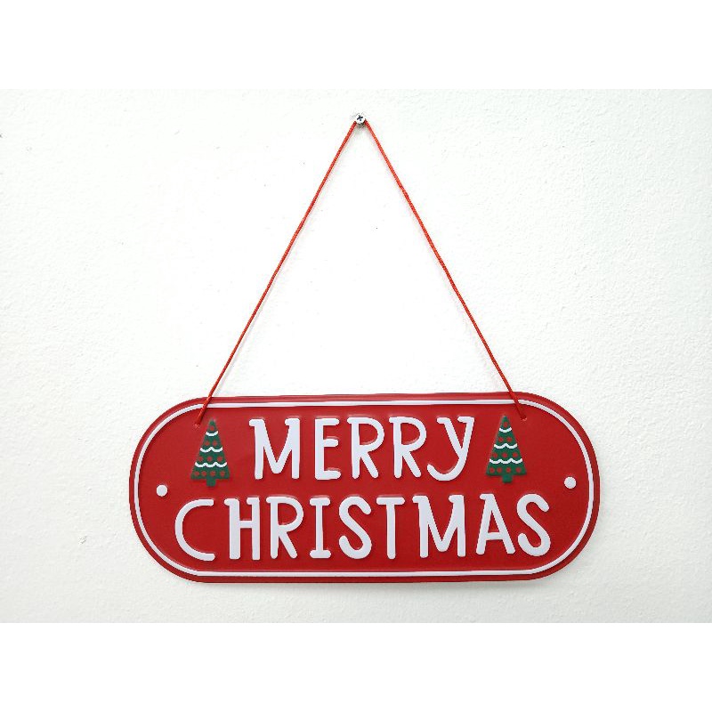 พร้อมส่งจากไทย #ป้ายแขวน Merry Christmas #ของตกแต่งคริสต์มาส