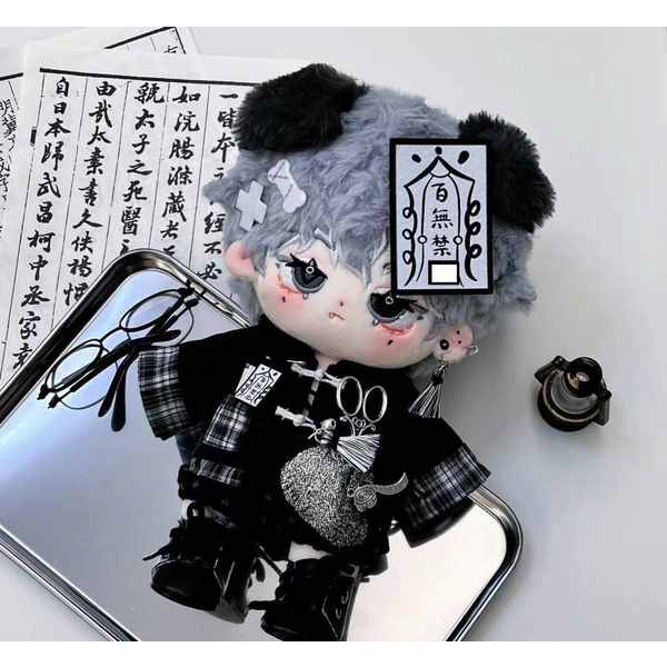 ชุดตุ๊กตา 10cm 20cm Spot Chinoiserie สไตล์จีนเสื้อผ้าตุ๊กตาผู้ชายสวมเสื้อหล่อเย็นชุด 20 ซม. เสื้อผ้าตุ๊กตาฝ้าย
